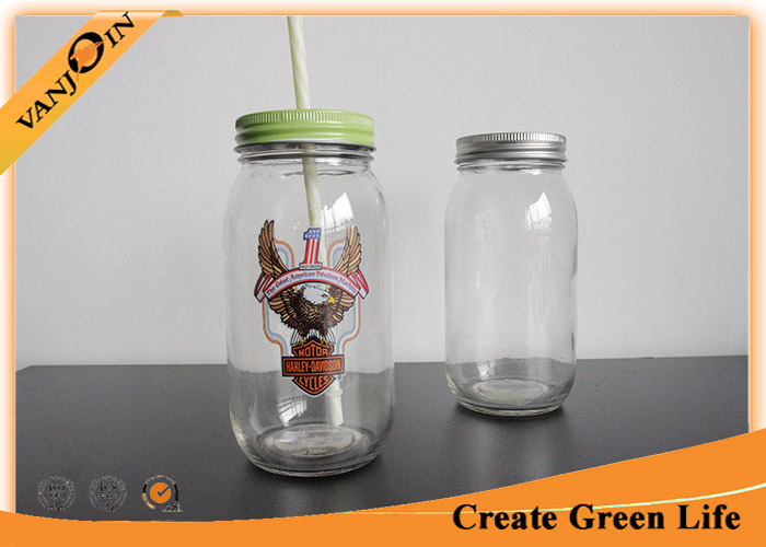 Regular Mouth Food Storage 25oz Mason Jar With Metal Screw Cap Glass Jars Wholesale